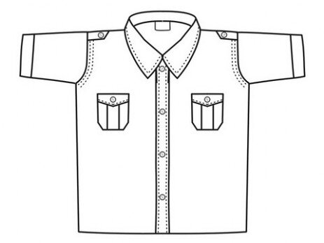 Camicia da divise ed uniformi a manica corta in policotone facili da stirare