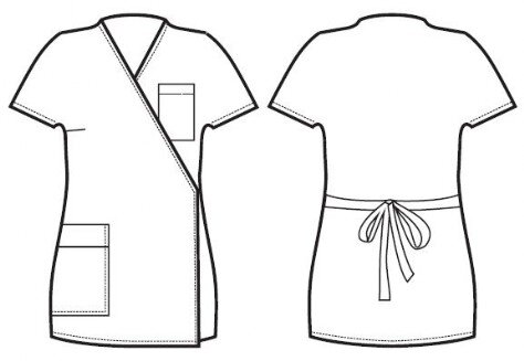 Kimono sanitario bianco donna