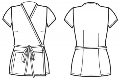 Kimono per estetiste TONGA - bozza